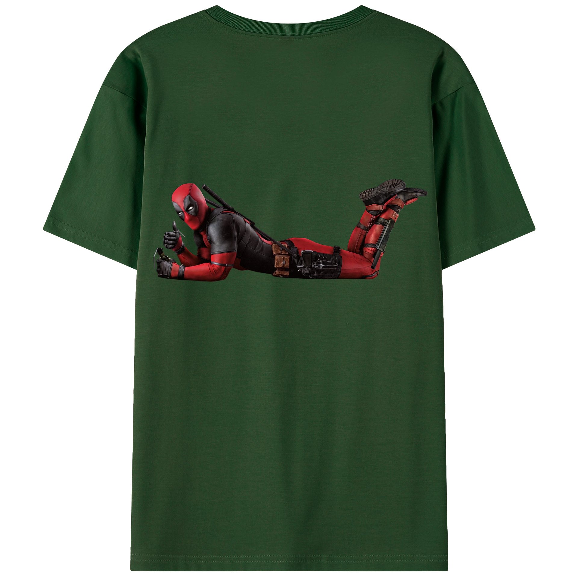 （画像用） Deadpool デッドプール 綿100％半袖Tシャツ（背面プリント）
